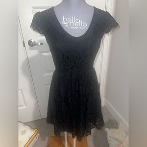 Speechless Black Lace Mini Dress